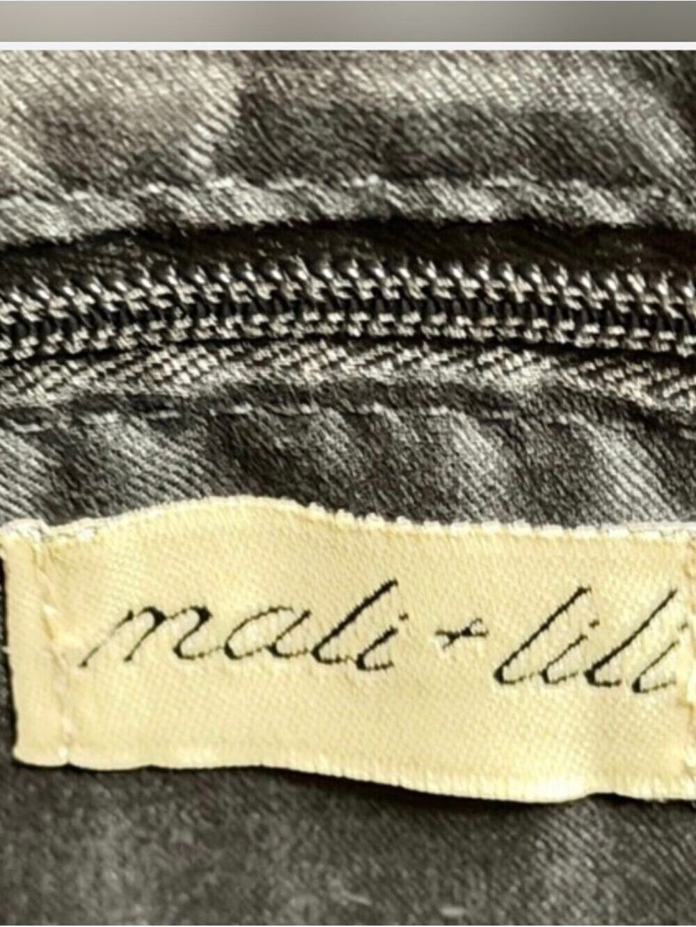 Mali + Lilli Black Canvas Tote Abstract White Lines #PUR11 - Picture 9 of 11
